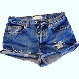Vintage Gap Jeans • Distressed Denim Cutoff Shorts